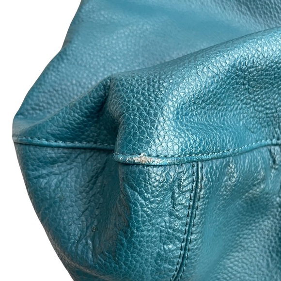 Cuore & Pelle Sophia hobo bag, soft pebble leather, teal - Picture 5 of 8